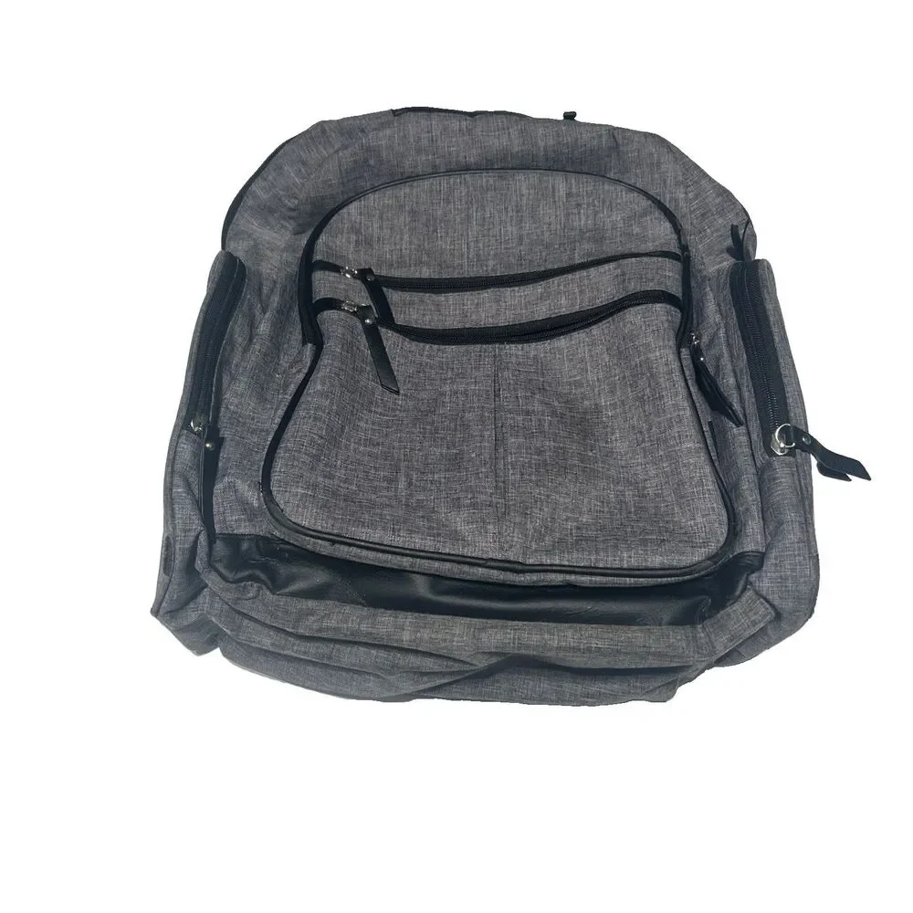 Baby Boom Gray Diaper Backpack - Multi-Pocket Travel Bag